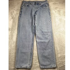 Levi's 550 Relaxed Fit Jeans Men 34x32 Faded Blue Distressed 100% Cotton Denim picture