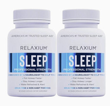 Packs 2 Relaxium Sleep Natural Dietary Supplement for Better Sleep 120 Capsules picture
