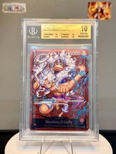 One Piece Card Game 🏴‍☠️ST21 - 001 Monkey.D.Luffy L NM Alt Art Foil Graded 10 picture