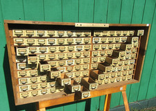 Vintage Antique 135 Drawer Cupboard Cabinet - Seed Jewelry Crafts Spices picture