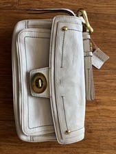 Rare Coach Hampton Lindsey Clutch 12450, Off-White Leather, NWT picture