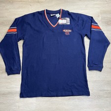 VIntage Auburn University Tigers Vneck Sweater Navy Mens Size Large NWT picture