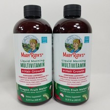 2x Mary Ruth's Liquid Multivitamin + Hair Growth - Dragon Fruit Melon Exp 6/2027 picture