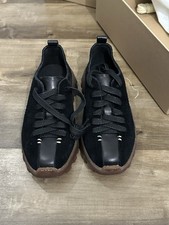 Feit Women’s Sz EU 35 US 5 Latex Low Walker Black Suede Made In Italy NIB picture