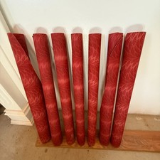 Vintage Red Fern Botanical Wallpaper Lot – 7 Rolls (Approx. 250–300 Sq. Ft.) picture