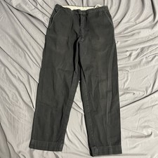 Vintage 60s Black Sanforized Cotton Workwear Chinos Pants Sz 26x25 True Vintage picture
