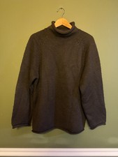 Vintage J Crew Roll Neck Sweater Men Medium Oarsman Fisherman Wool Knit Pullover picture