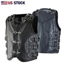 Highway Leather Heavy Metal Rocker Biker Waistcoat Motorcycle Vest SKU # HL11649 picture