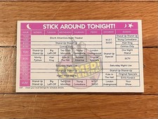 VINTAGE Original 1992 Comedy Central Double Sided TV Schedule & Magnet Promo picture