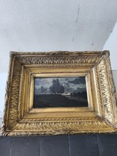 Oil on wood panel attributed Jean Jacques Henner night landscape picture