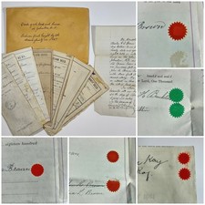 Antique 1867-1934 Johnston RI Land Deed Archive Brown Farm Hughesdale Ephemera picture