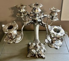 Antique Barbour Silver Co. 1908 Art Nouveau Candelabra Quadruple Plate 2107 picture