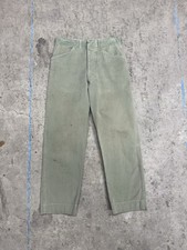 Vintage 1940s WW2 USMC P41 HBT Military Combat Pants Size 30x27 picture