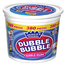Dubble Bubble Bubble Gum 380 Pieces – Original Flavor Bulk Tub.  picture