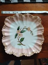 Antique A. Lanternier Antique Limoges Rare Square Scalloped Floral Plate picture