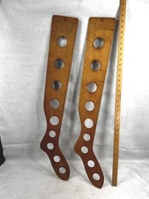 antique stocking stretcher pair hand 34 long, very tall lady original 1800s picture