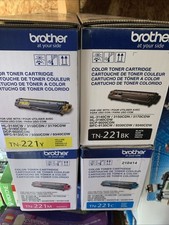 Brother 221 Black Cyan Magenta Yellow TN221BK TN221C TN221M TN221Y Toner Set OEM picture