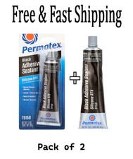 Permatex 81158 Black Silicone Adhesive Sealant, 3 oz picture