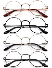 Classic Reading Glasses Aviator Retro Round Spring Hinged John Lennon Vintage picture