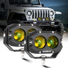 AUXBEAM 2/4PCS 4 Inch LED Work Light Bar 4WD Offroad Fog Driving Lamp For Jeep picture