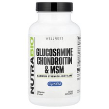 2 X NutraBio, Glucosamine Chondroitin & MSM, 120 Capsules picture