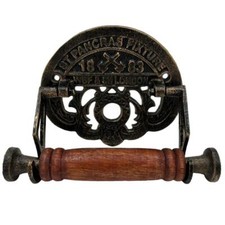 bronze Cast Iron Toilet Roll Holder Antique Design Bathroom WC Washroom picture