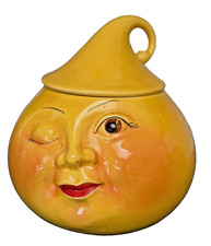 RARE Vtg 1951 Vallona Starr Winking Winkie Pixie Cookie Jar #302 CA Pottery picture