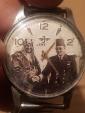 ANTIQUE WATCH KING FAROUK I OF EGYPT & Sudia Arabia KING Abdulaziz bin 1930'S picture