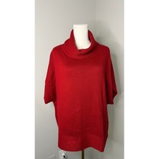 Coldwater Creek Sweater Cowl Neck Short Sleeve Wool Blend Plus 1X 16W-18W picture