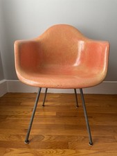 Vintage Herman Miller Eames Fiberglass Chair – Original Label – Orange – X Base picture