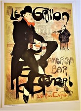 JACQUES VILLON Original Ltd. Ed. Stone Litho Le Grillon Cricket American Bar picture
