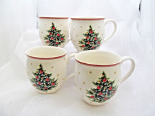 Villeroy & Boch Toy's Delight Christmas Tree Mugs Cups Set of 4 NEW w/ tag picture