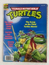 Vtg 1992 TMNT Magazine Fall Issue 10 Complete w/ Raphael Halloween Poster & More picture