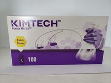 KIMBERY-CLARK KIMTECH 55083 LARGE DISPOSABLE NITRILE GLOVES, PURPLE, 100 CT NIB picture