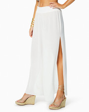 NWT Ramy Brook Textured Athena Palazzo Pant-White Large L Coverup Luxury Resort picture
