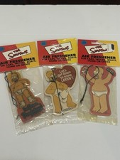 VTG Homer Simpson Peter Pantsless Air Freshener Lot of 3 Matt Groening SEALED picture