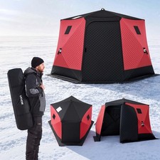 VEVOR Pop-Up Ice Fishing Tent, Insulated or Non-Insulated, 1-10 Person picture