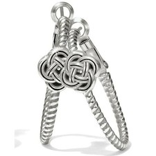 NWTag Brighton INTERLOK KNOT ROPE Lever Back Silver Earrings MSRP $44 picture