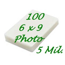 6 x 9 Half Letter Laminating Pouches Sleeve 100 5 Mil Portrait Gloss X-Clear picture