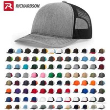 Richardson 112 Adjustable Snapback Trucker Hat OSFM Blank Mesh Back 100+ Colors picture