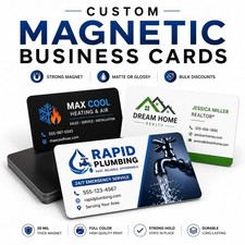 Custom Business Card Magnet Fridge Magnetic Advertising Logo Pack of 50 picture