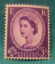 1959 Great Britain-3D Wilding Queen Elizabeth II-Purple-MNH Single-Rare picture