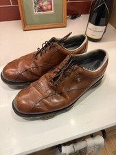 FootJoy DryJoys Tour  Mens 10.5 Oxford Golf Shoes Leather 53627 - Brown - GUC picture
