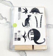 Stampin Up Prehistoric Pals Dinosaurs Wood Rubber Stamp Set New  picture