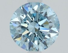 Round 1.03 Ct Fancy Vivid Blue VVS2 IGI Certified Lab Grown CVD Diamond picture