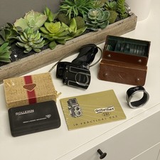 Vintage Rollei Rolleiflex Accessory Lot Rolleikin Rolleifix Grip Hood And Manual picture