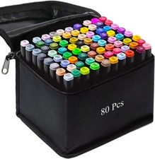 80 Colors Art Drawing Markers Set for Kids Adults Dual Tip Alcohol Markers Gifts picture