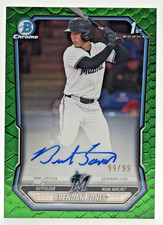 2026 Bowman Chrome Brendan Jones Auto 99/99 Reptilian Green Refractor ~ Marlins picture