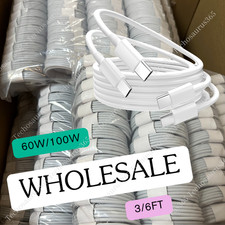 60W/100W USB C To USB C Cable Fast Charge For iPhone 15 16 17/Samsung/iPad Lot picture