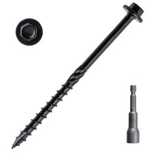 LIONMAX Structural Wood Lag Screws 4 Inch, 100-PCS, #14 X 4, Heavy Duty Rust picture